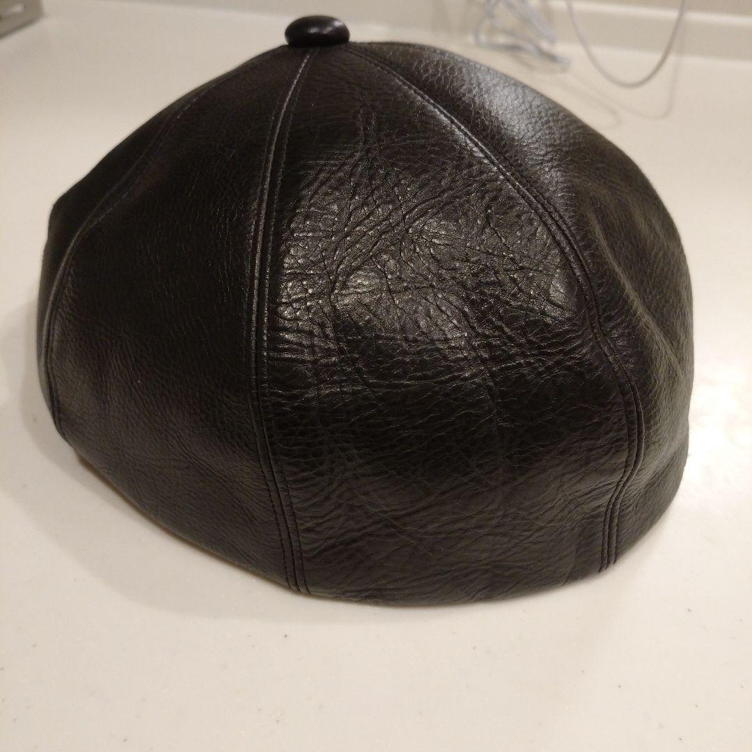 Calee レザー キャスケット　ブラック