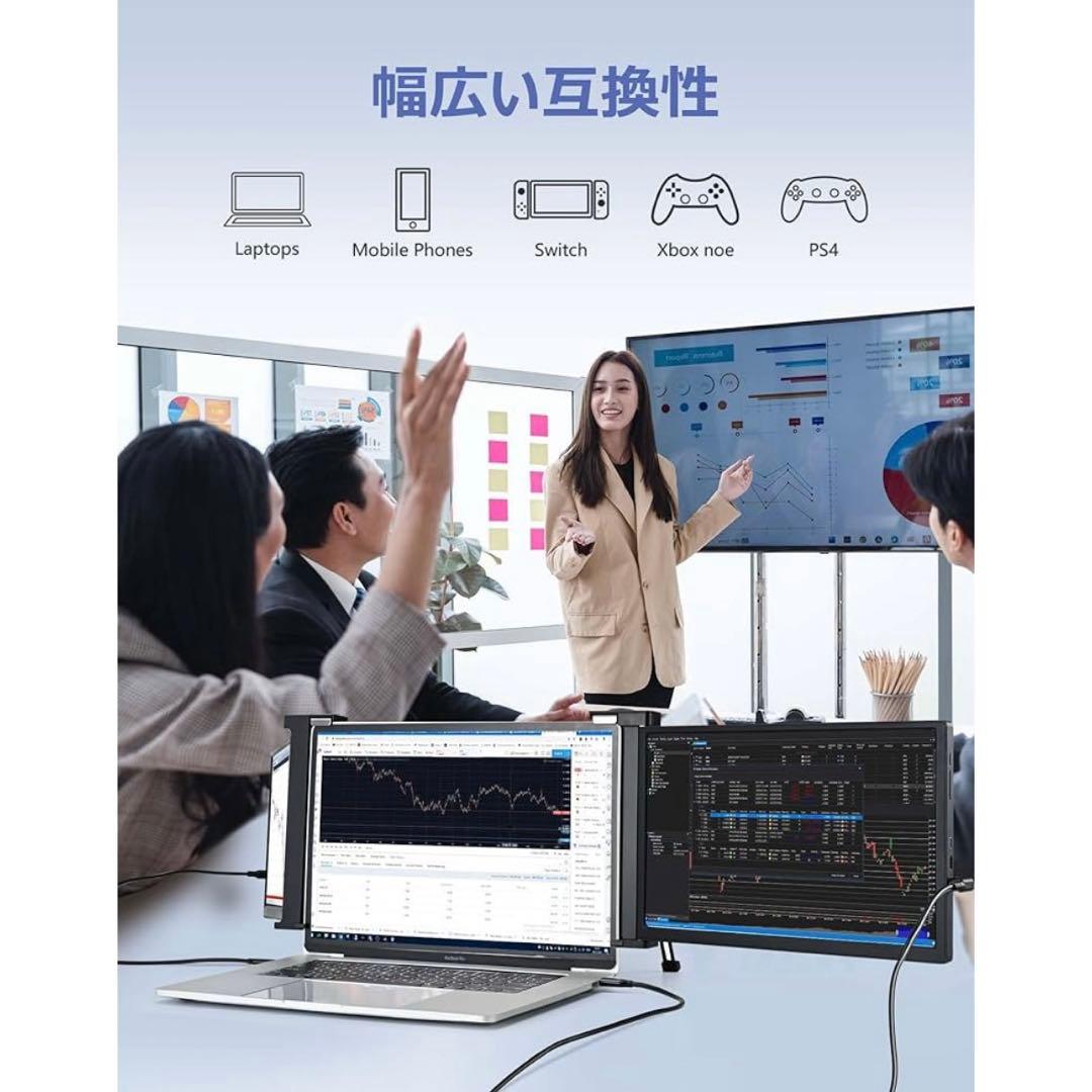 FOPO ノートパソコン デュアルモニター 13.3インチ モデルS16