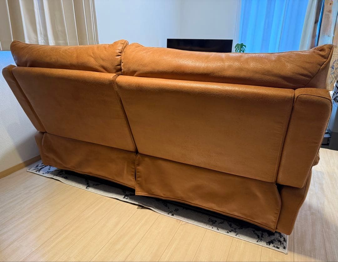 【美品・送料込み】2人掛け電動リクライニングソファ