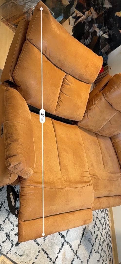 【美品・送料込み】2人掛け電動リクライニングソファ