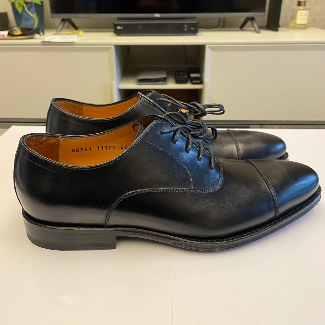 未使用 ジャランスリワヤ 革靴 ストレートチップ 黒 サイズ40