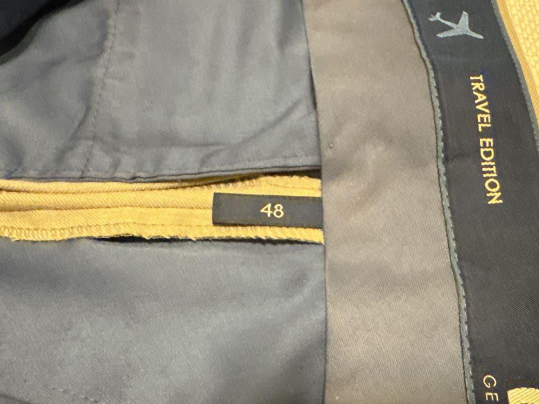 ジェルマーノ GERMANO ウールストレッチフランネルスラックス 48 PT