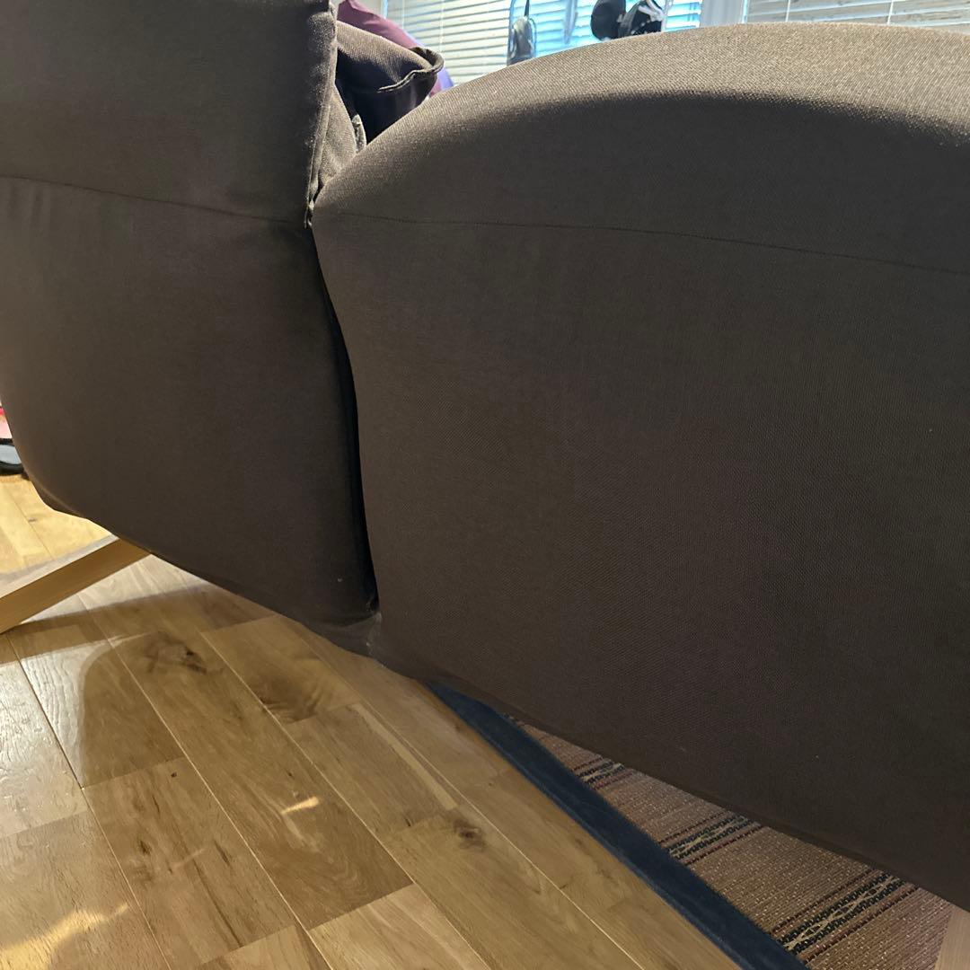 無印良品　2人掛け ハイバック リクライニング ソファ チェア