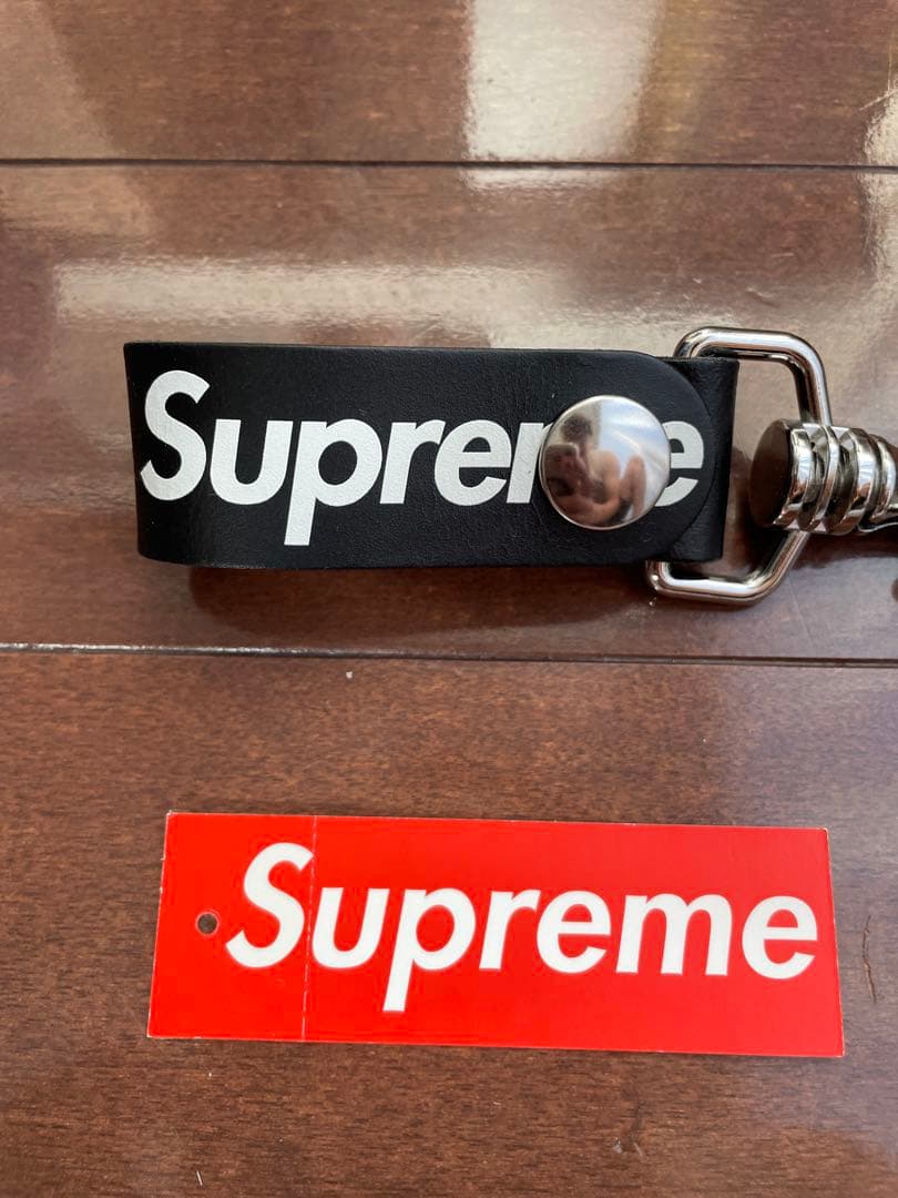 Supreme Leather Key Loop Black レザー キーループ