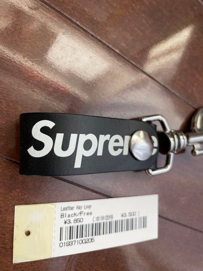Supreme Leather Key Loop Black レザー キーループ