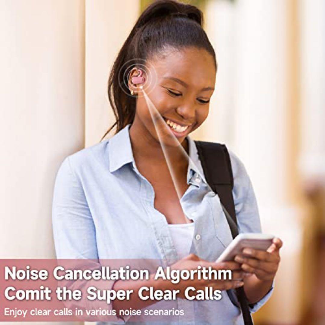 ワイヤレスイヤホン ピンク イヤホン Bluetooth 生活防水 ブラック