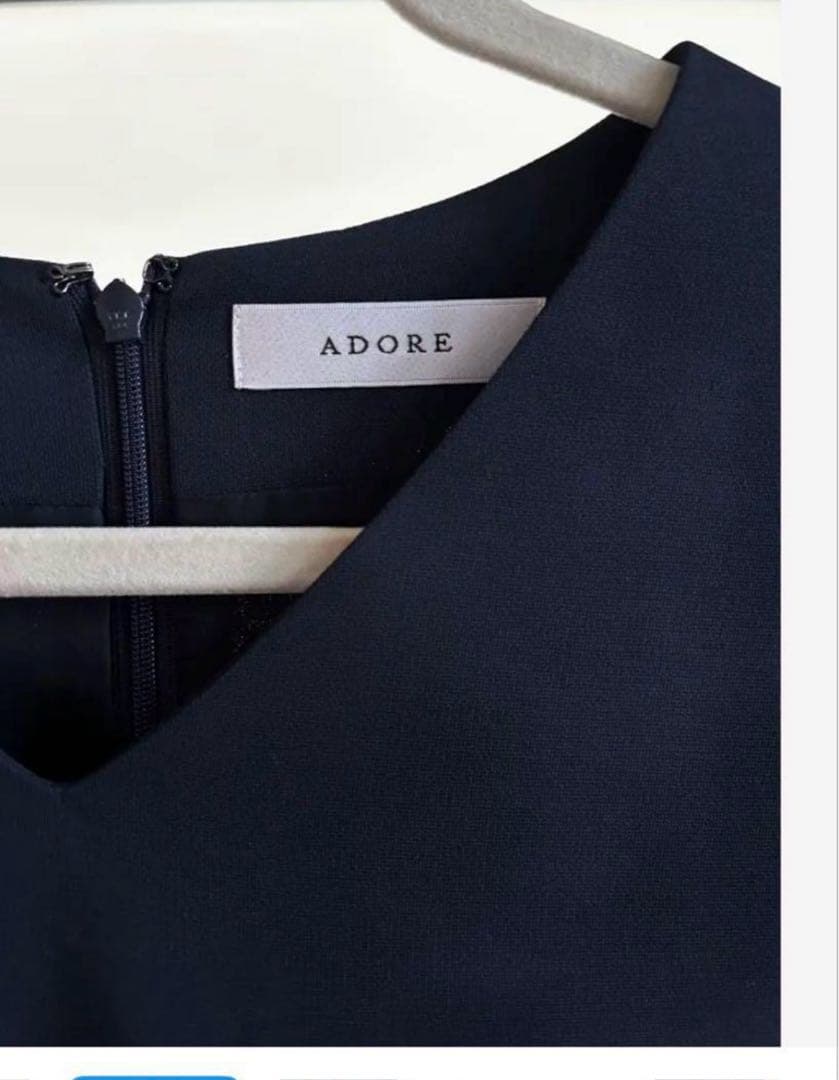 美品ADORE ドライクロスAラインワンピース