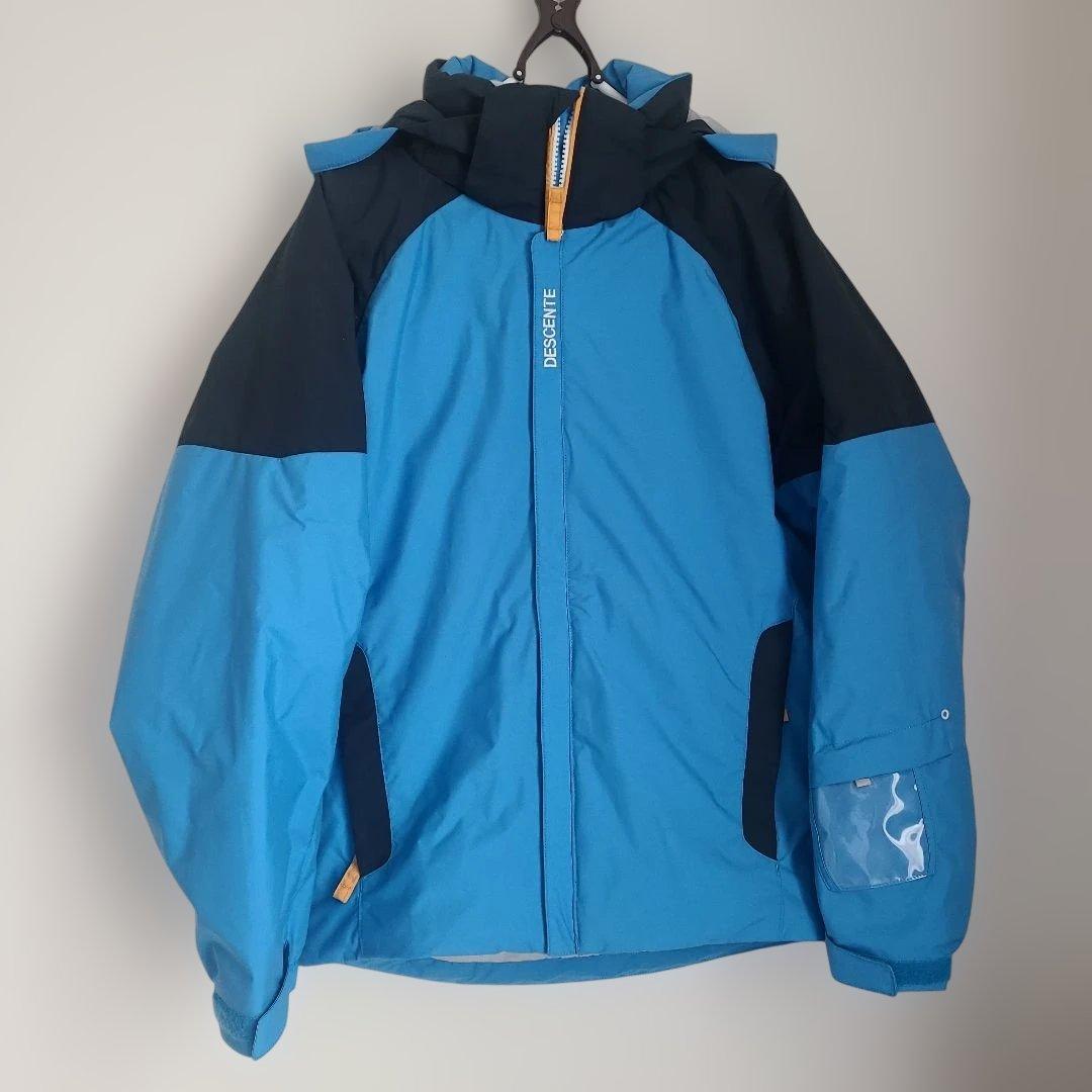 DESCENTE 子ども用スキーウェア 上下セット 青 黒 160cm