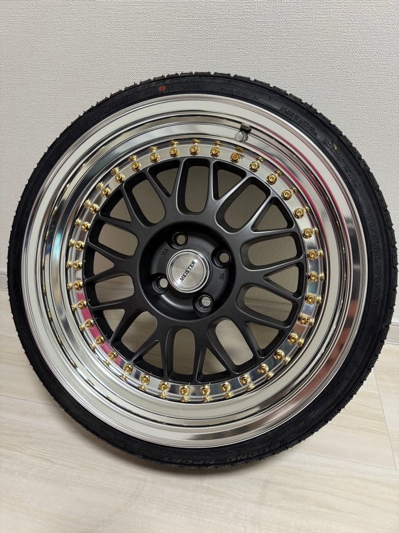 超美品 WORK MEISTER M1 新品タイヤ 深リム 16インチ アルミ