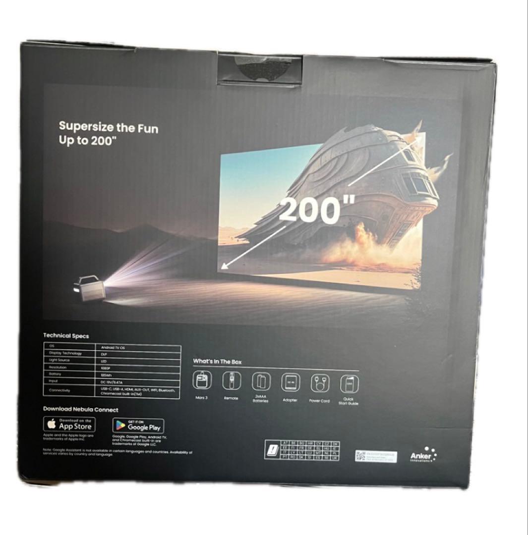 最安値新品ANKER プロジェクター Nebula Mars 3
