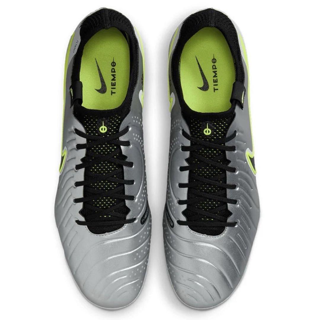 ナイキ 25.5 ティエンポ レジェンド エリート スパイク サッカー 靴 銀