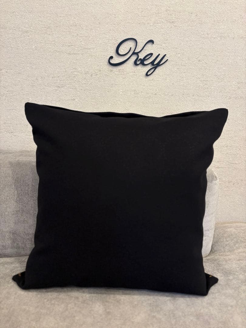 ミナペルホネンハンドメイドクッションカバー★タンバリンdop ブラックマスタード