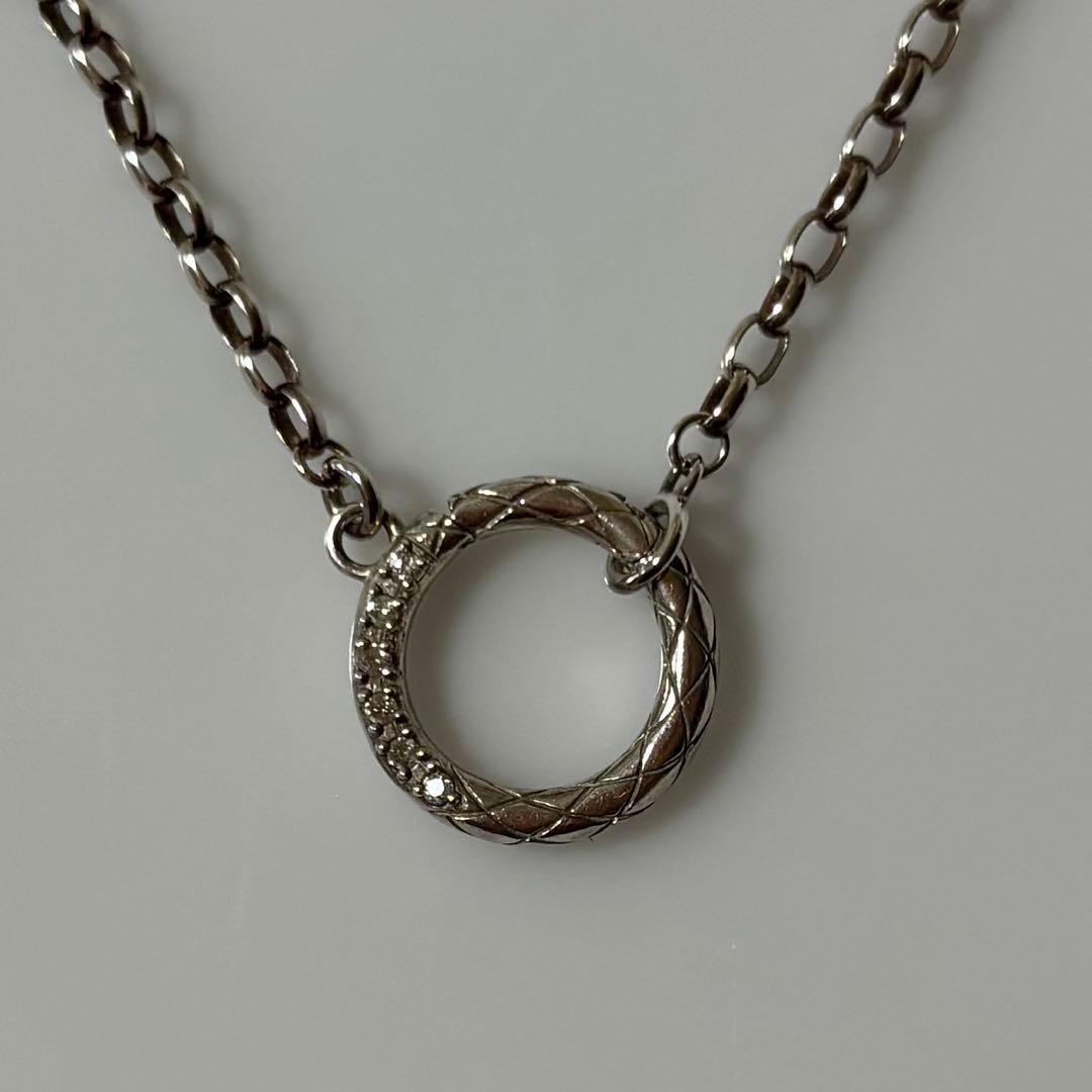 アガット シルバー ダイヤモンド ネックレス