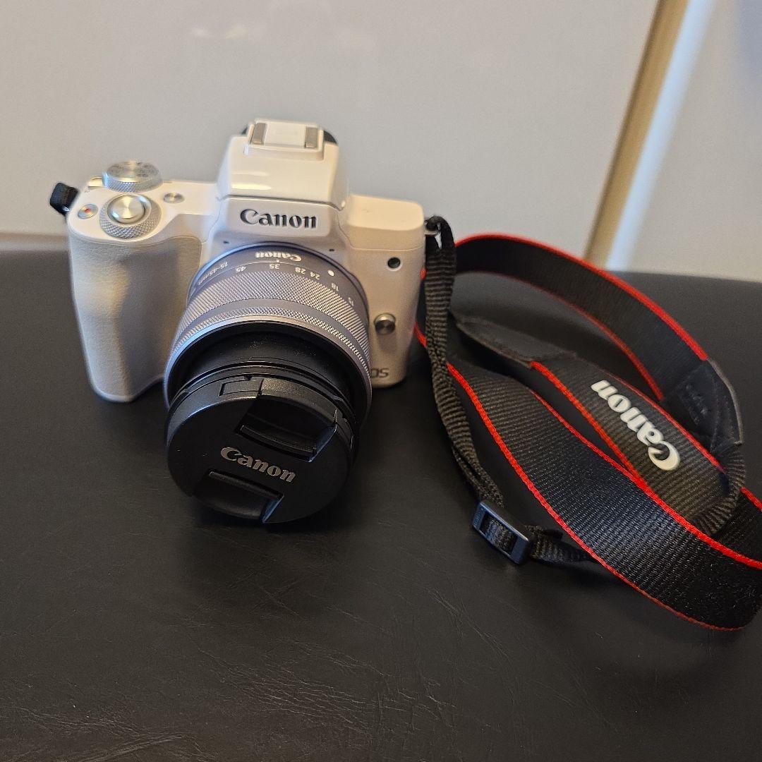Canon EOS KissM ホワイト 15-45m 55-200mレンズ付