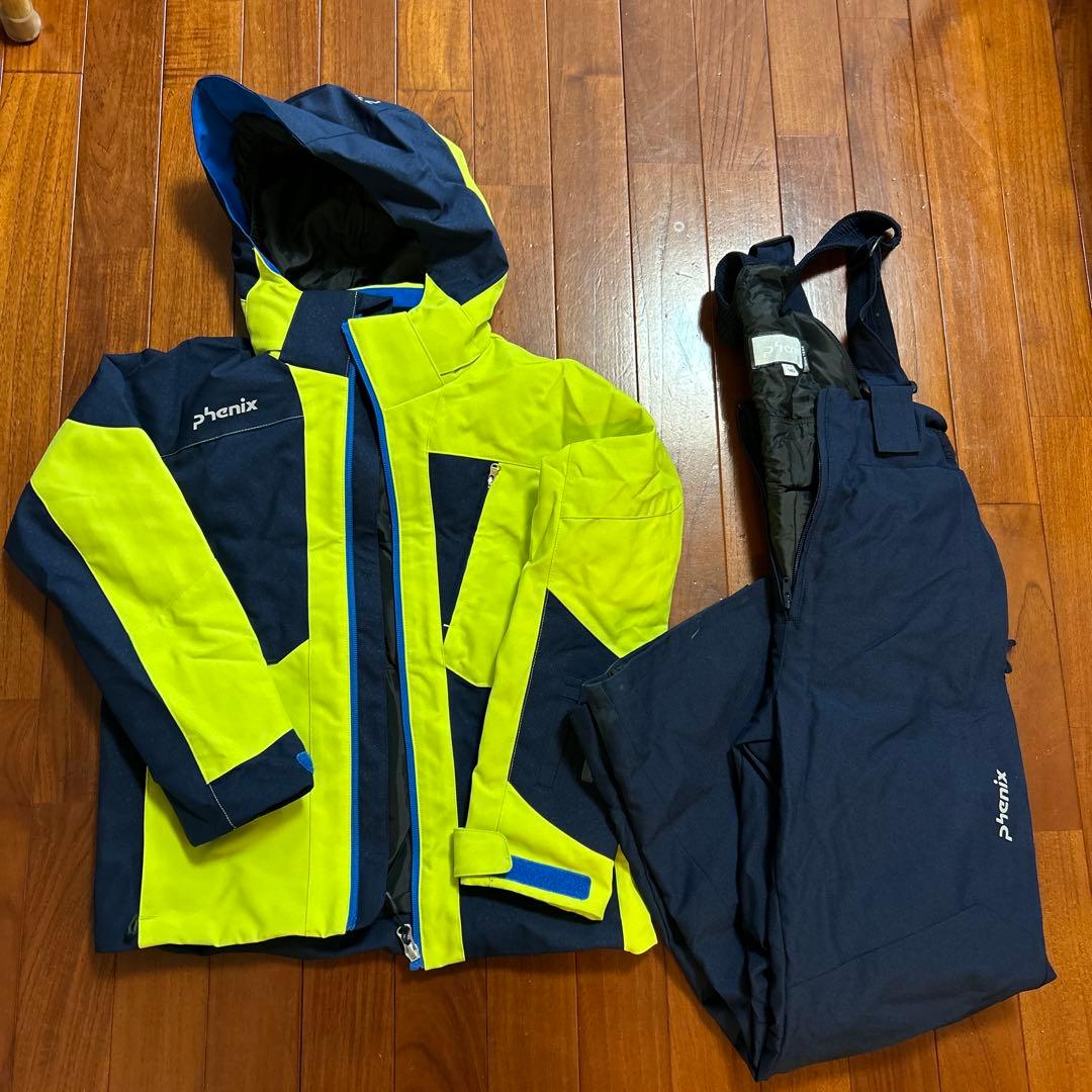 phenix スキーウェア 子ども用 サイズ140 ネオンイエロー/ネイビー