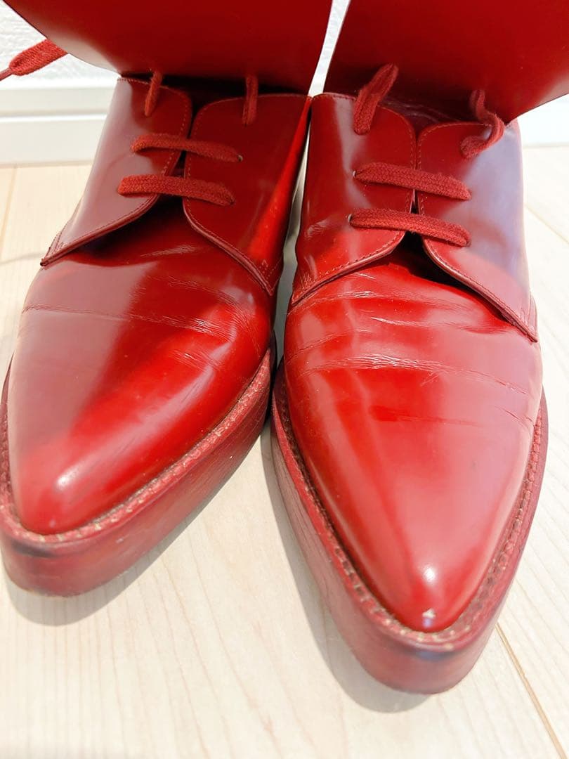 MARNI REDメタルプレート キルトタン Oxford shoes
