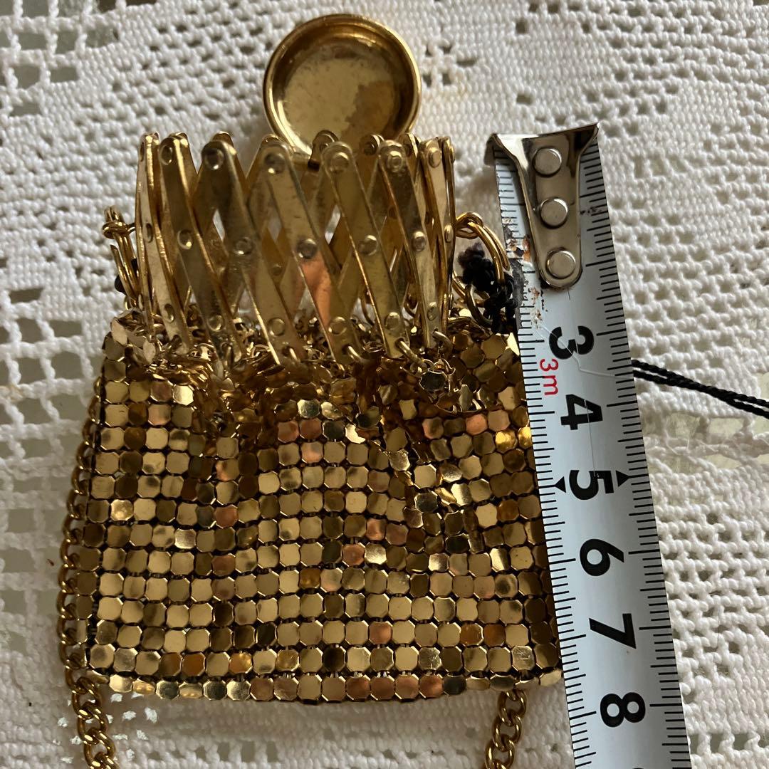スパンコール　ゴールド メッシュデザイン ケース（ヴィンテージ）