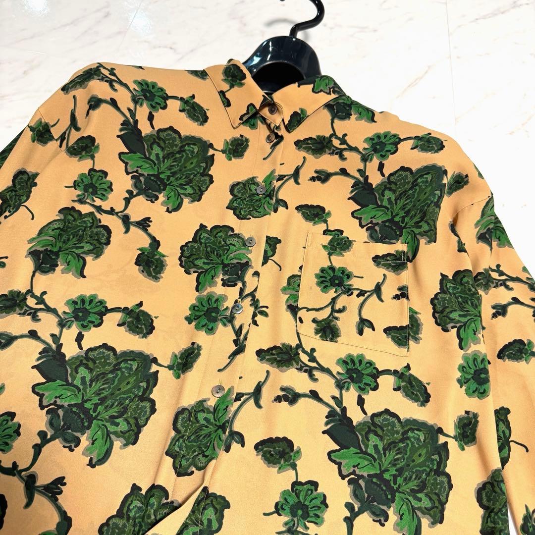 完売品 グレースクラス 2WAY フラワー プリント ロング シャツ ワンピース