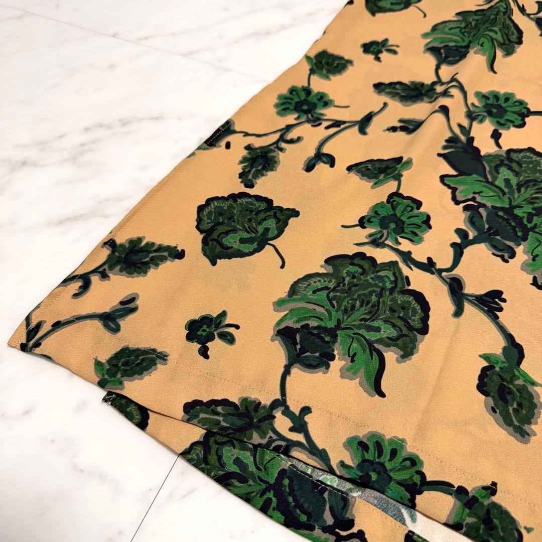 完売品 グレースクラス 2WAY フラワー プリント ロング シャツ ワンピース