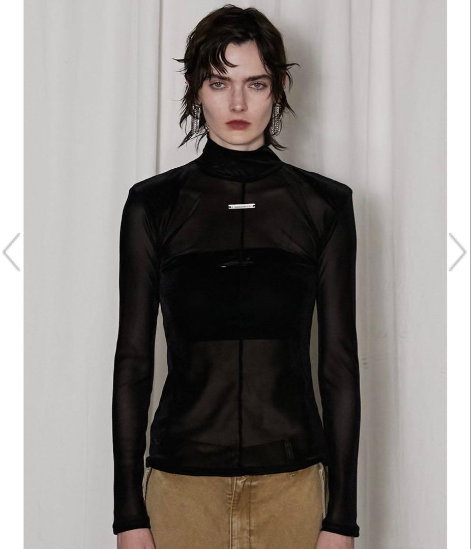 PRANK PROJECT シアー ベロアメッシュタートルネック