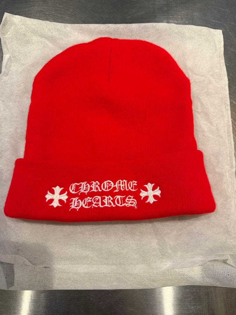 クロムハーツ ウールワッチキャップ CHプラス刺繍ニットキャップ 帽子
