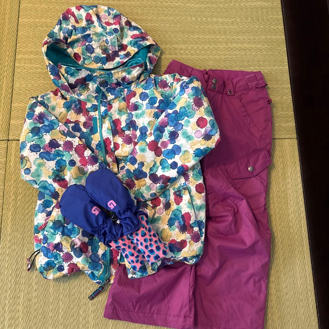 BURTON キッズ　ウエアー　上下　グローブミトン付き　S XS 4T
