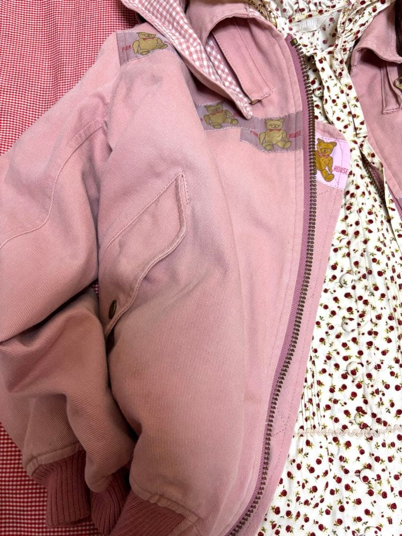 ピンクハウス 金子さん作 ギョロ目くま フード付きブルゾン