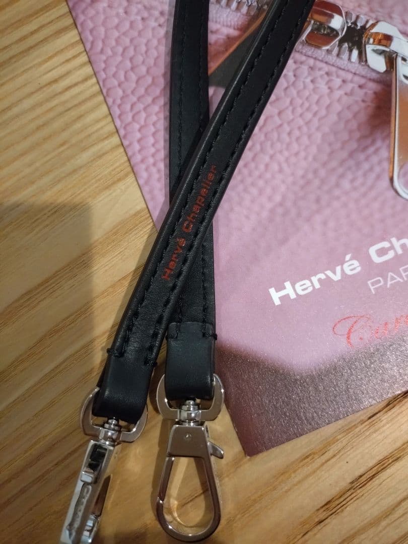 Herve Chapelier 1661L レザーストラップ　ノワール
