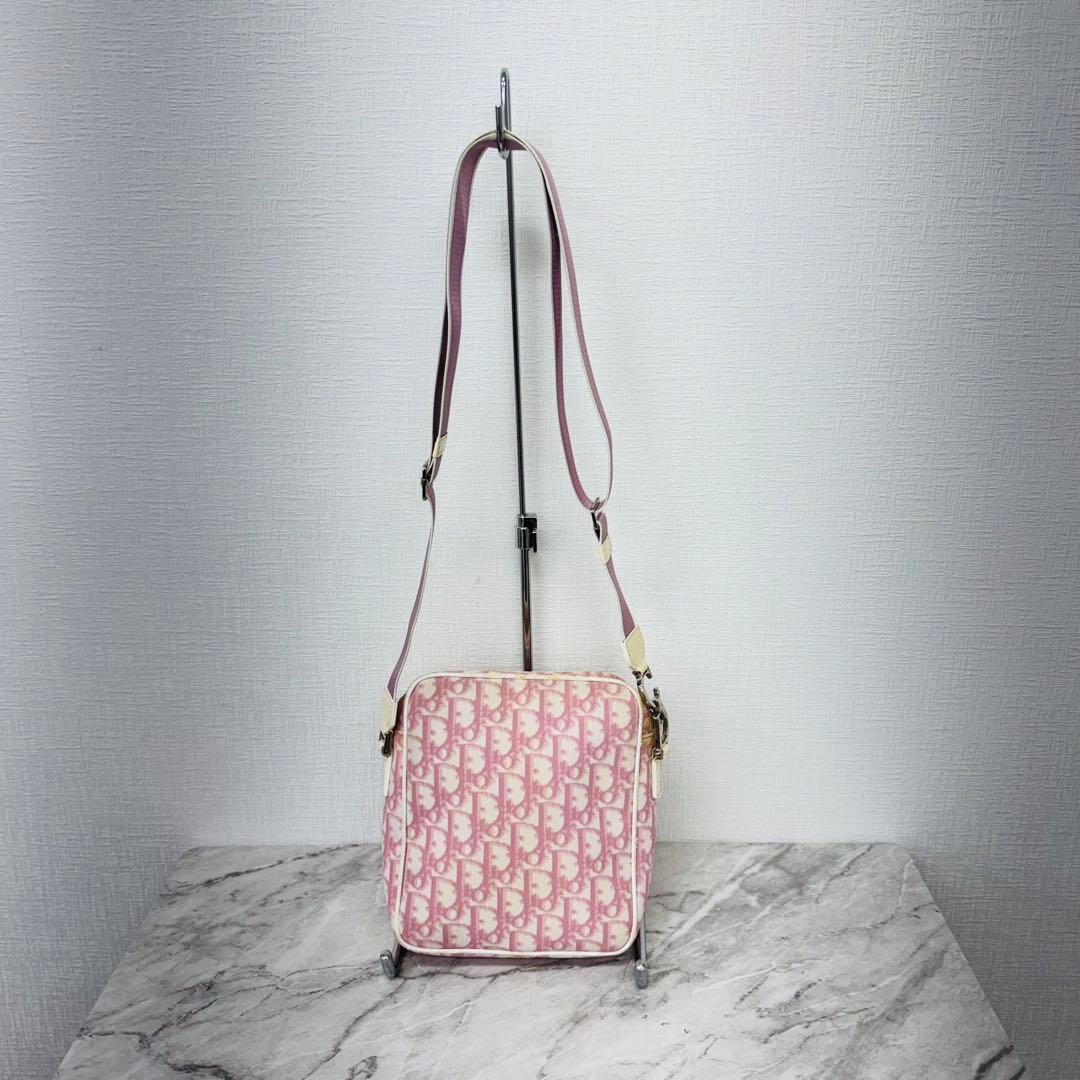 ✨Dior✨ディオール✨トロッター柄✨キャンバス✨ピンク✨ショルダーバッグ✨