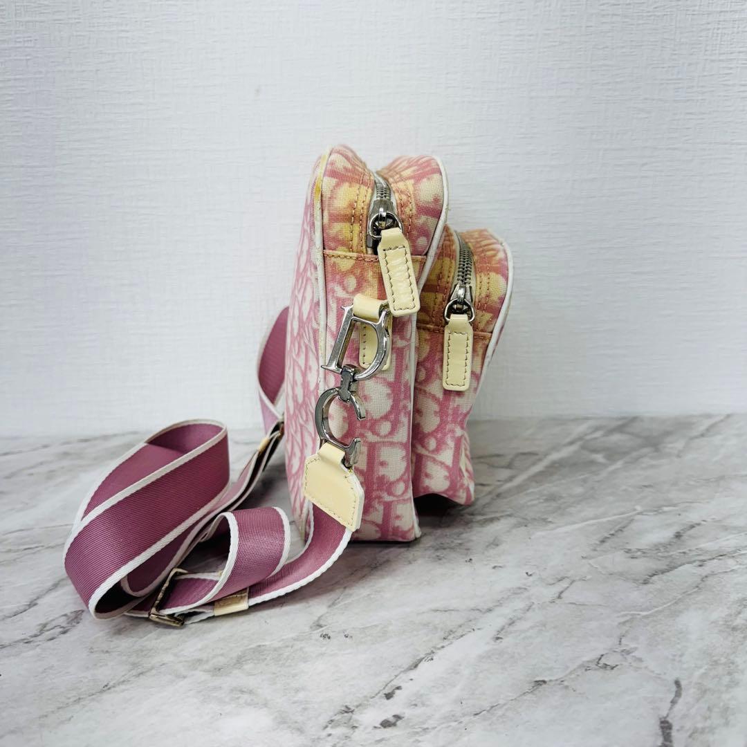 ✨Dior✨ディオール✨トロッター柄✨キャンバス✨ピンク✨ショルダーバッグ✨