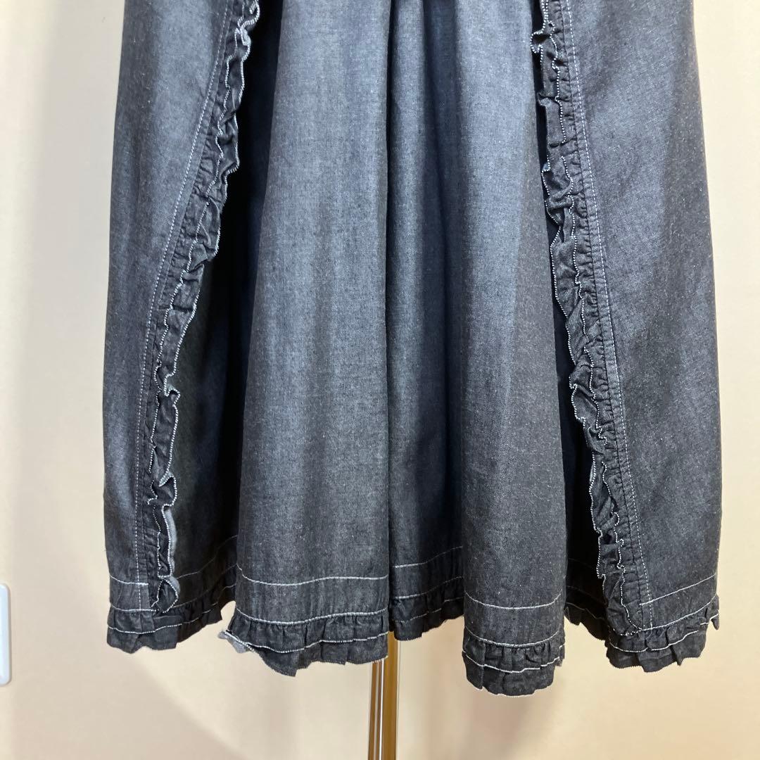 ピンクハウス　　ソフトデニム素材のカバー付きガウチョパンツです‼︎