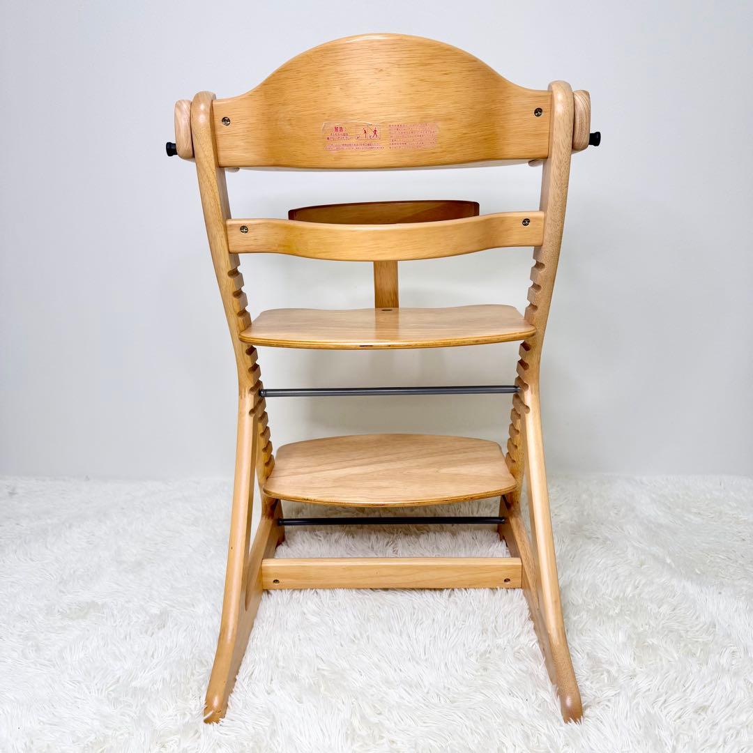 美品 大和屋 すくすくチェアプラス テーブル&ガード付き 1501 木製