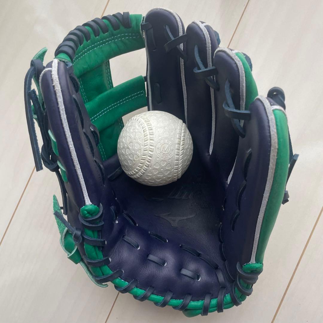 ミズノグローバルエリート　限定ラベル　ダイバーシティーブルー　坂本モデルオーダー