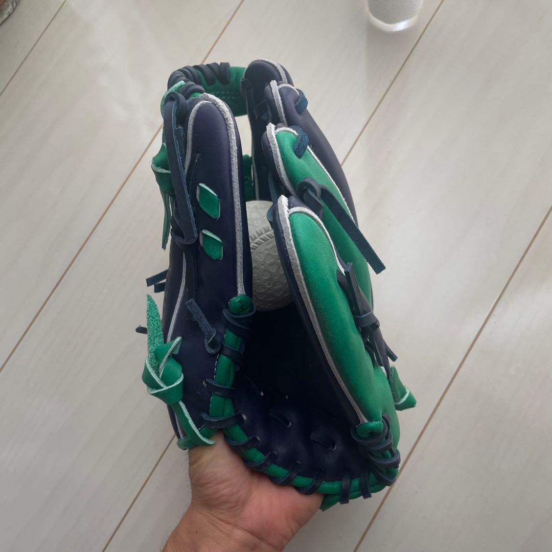 ミズノグローバルエリート　限定ラベル　ダイバーシティーブルー　坂本モデルオーダー