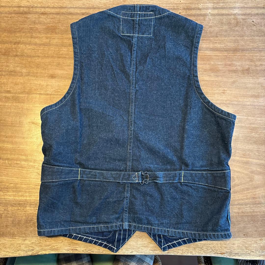 Sugar Cane ストライプデニムベスト