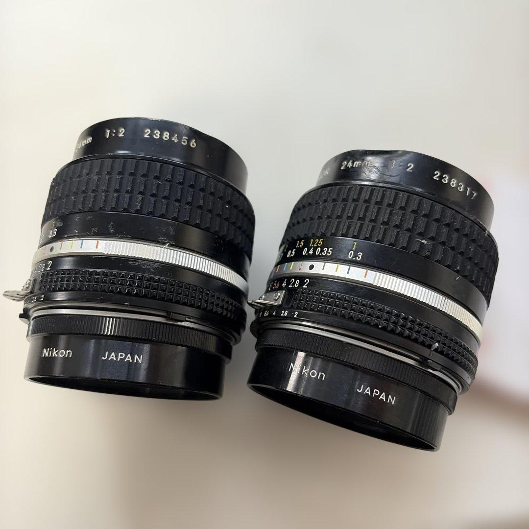 Nikon Ai NIKKOR 24mm 1:2 F2 2個　ジャンク出品