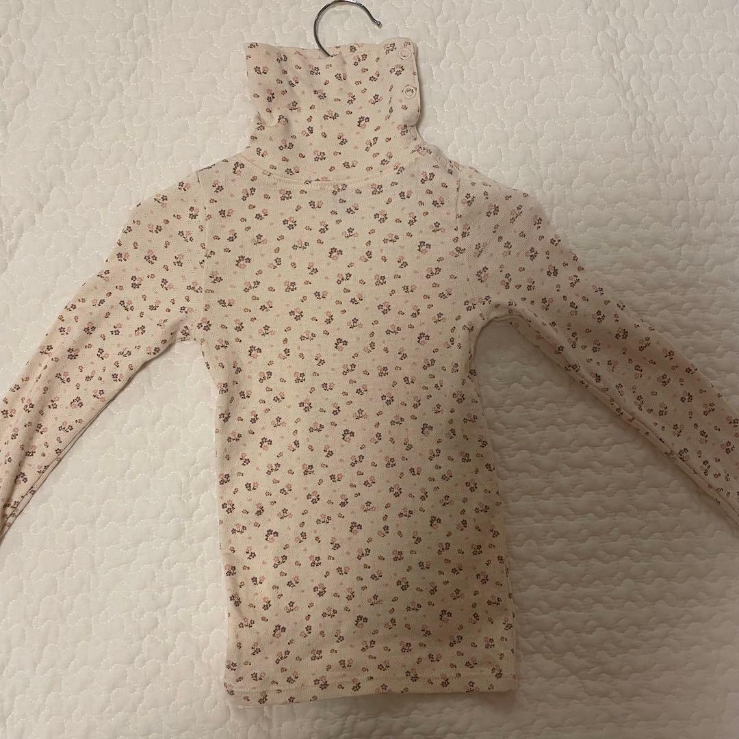 トップス Snap Turtleneck-Calico Print Pointelle