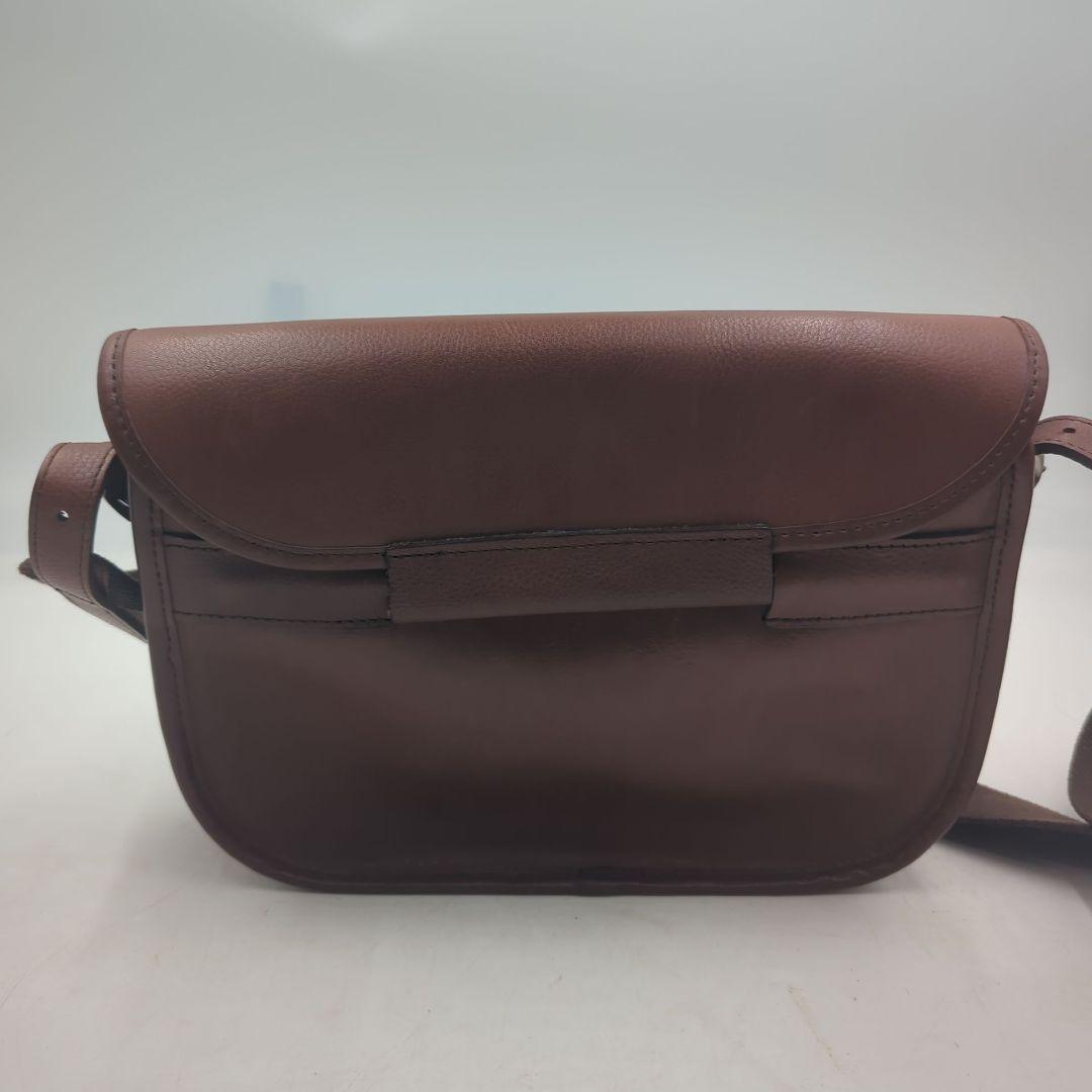 美品 Barbour バブアー カートリッジ ショルダーバッグ ブラウン レザー