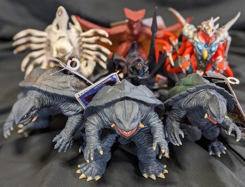平成ガメラ＆登場怪獣（バンダイ）タグ付ムービーモンスター コンプリート７体セット