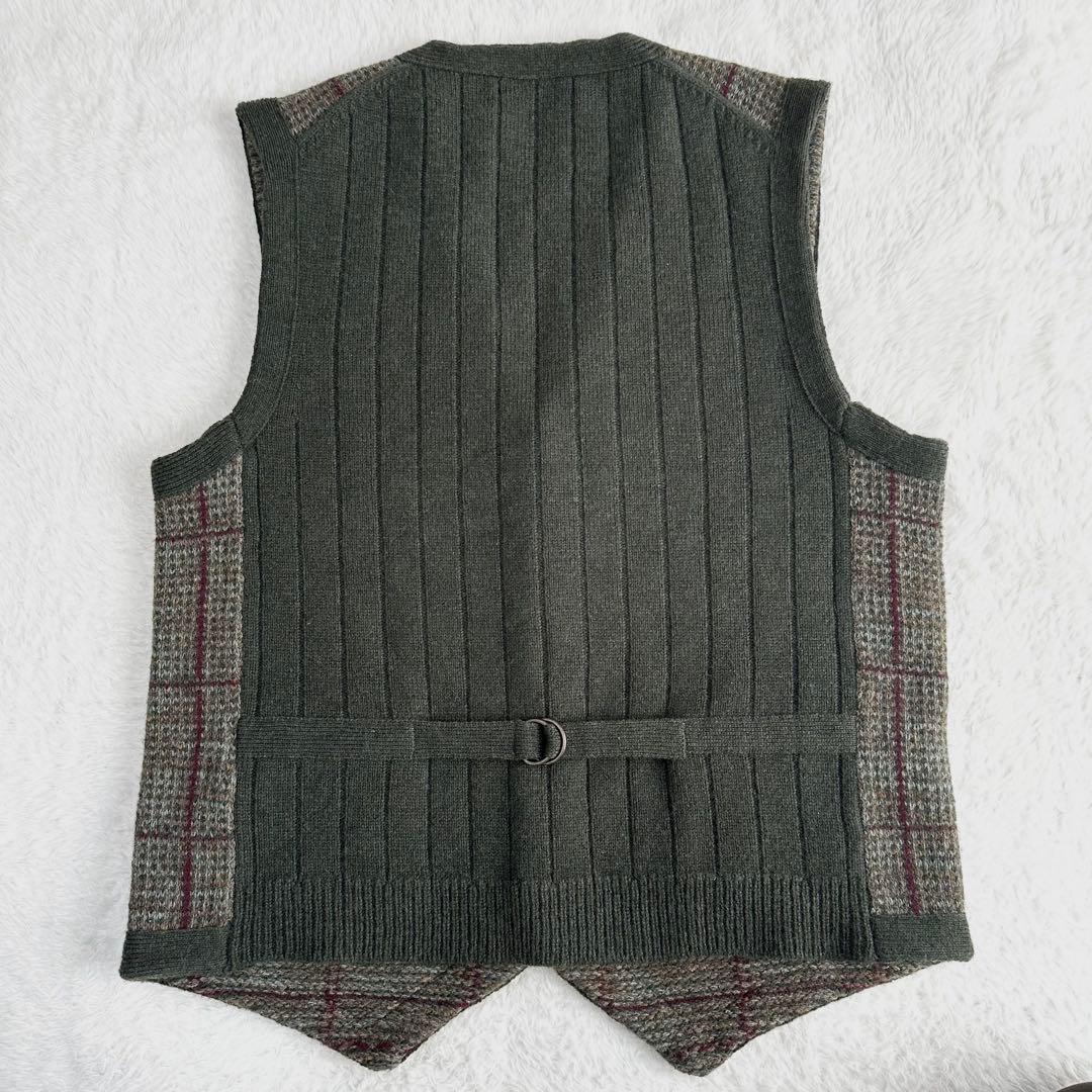 現行 美品✨ポロラルフローレン ウィンドーペーン ウール セーター ベスト QR