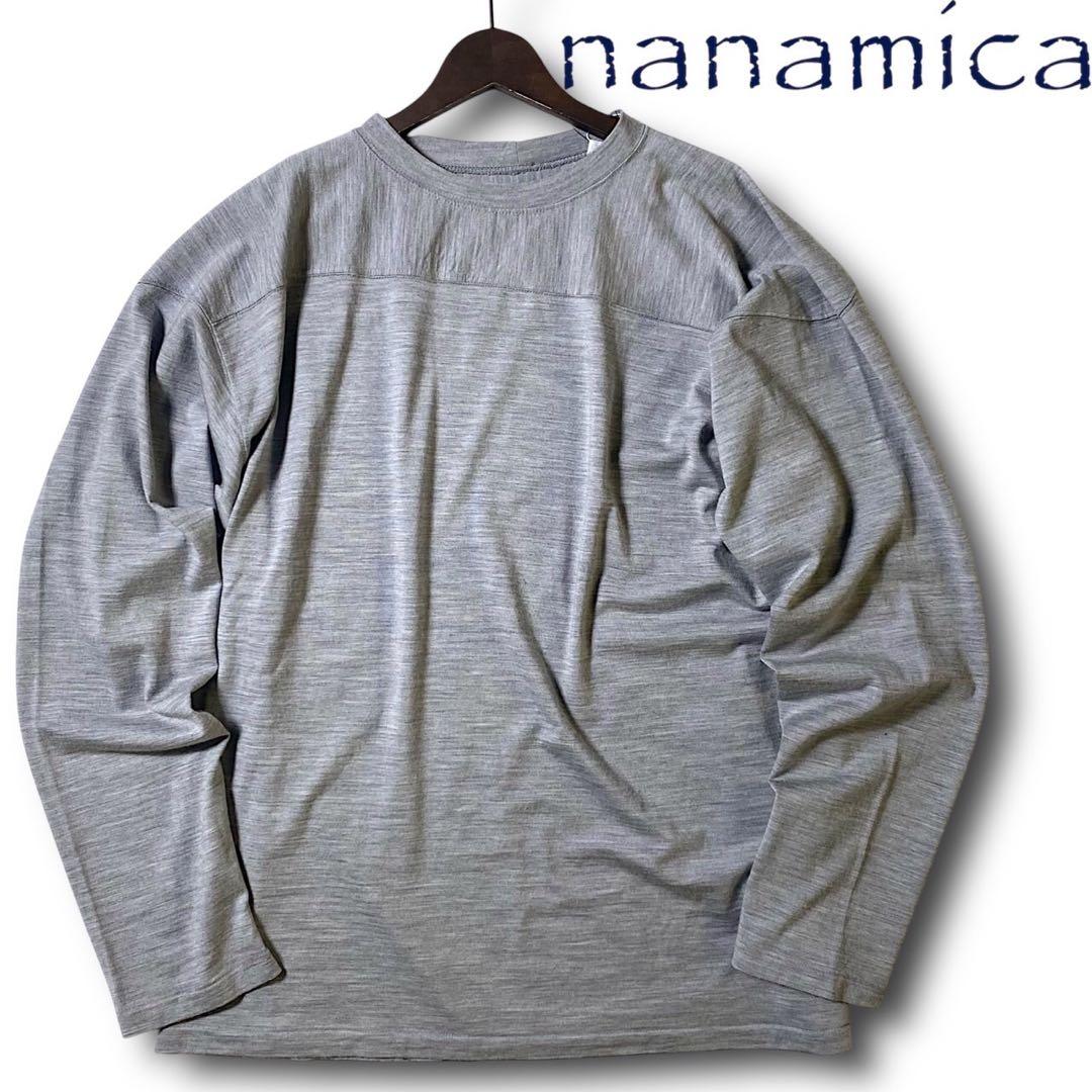 M 定価35200円 ナナミカ ウール フットボールシャツ セーター 日本製