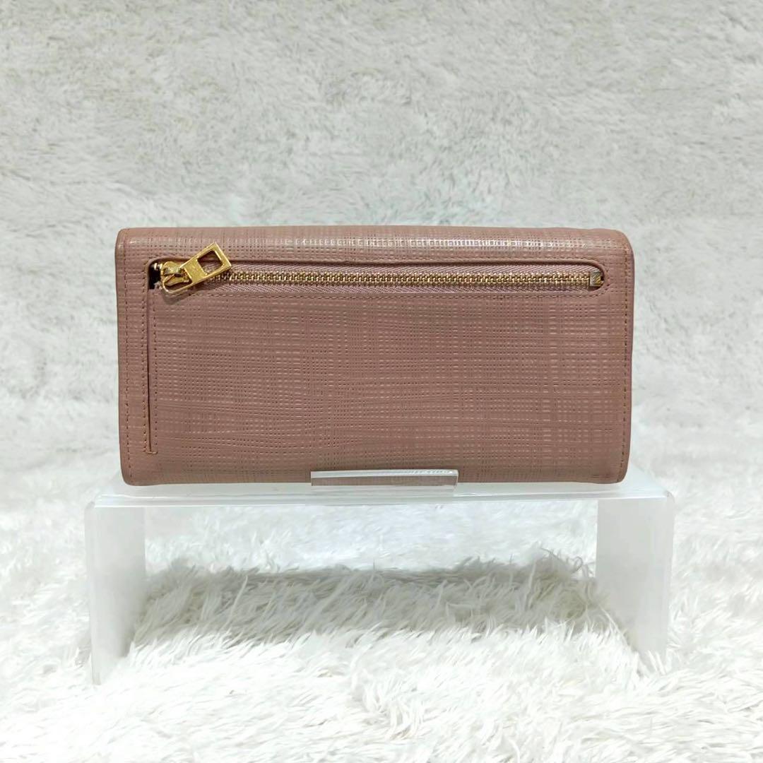 LOEWE コンチネンタルウォレット ピンク 長財布 レザー アナグラム