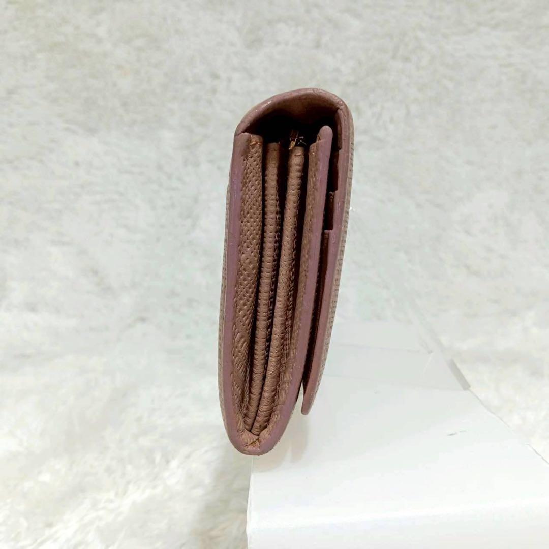 LOEWE コンチネンタルウォレット ピンク 長財布 レザー アナグラム