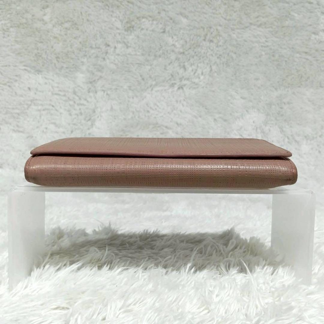 LOEWE コンチネンタルウォレット ピンク 長財布 レザー アナグラム