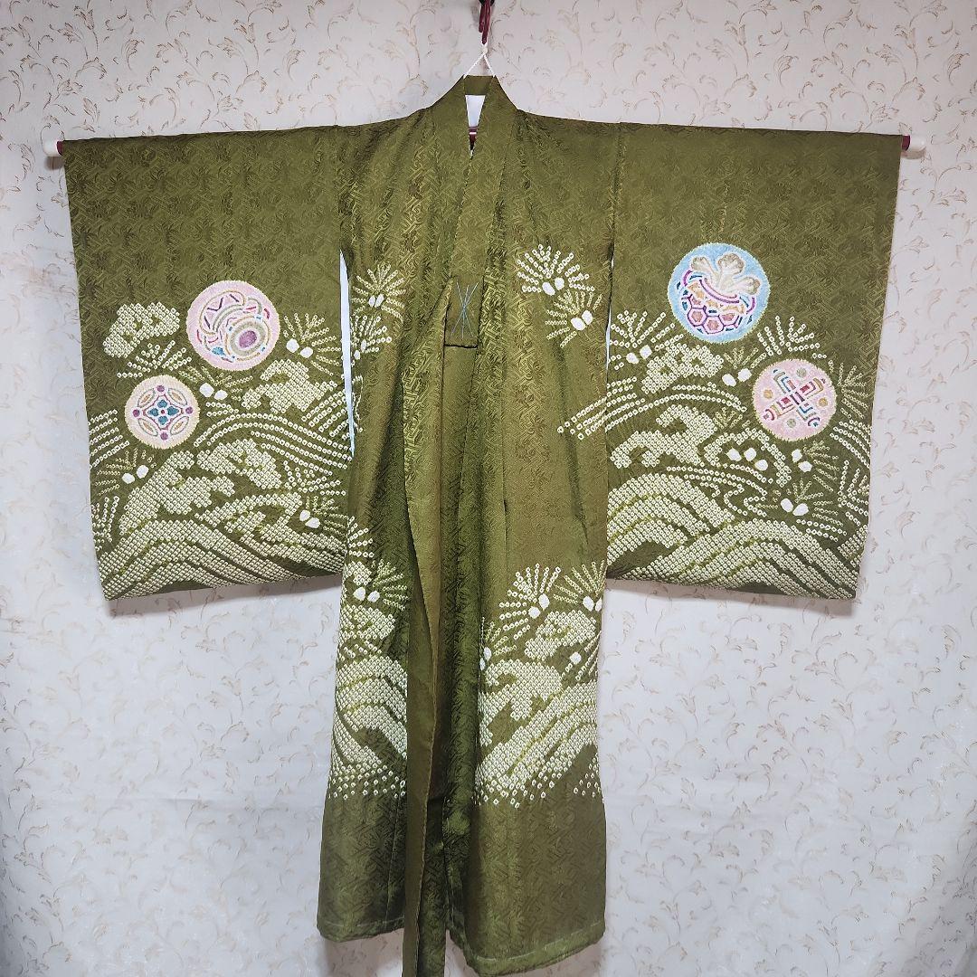 #9-020 (保管品) 正絹 男児 お宮参り きもの