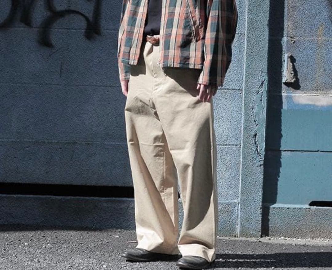 パンツ AURALEE Washed Finx Light Chino Wide