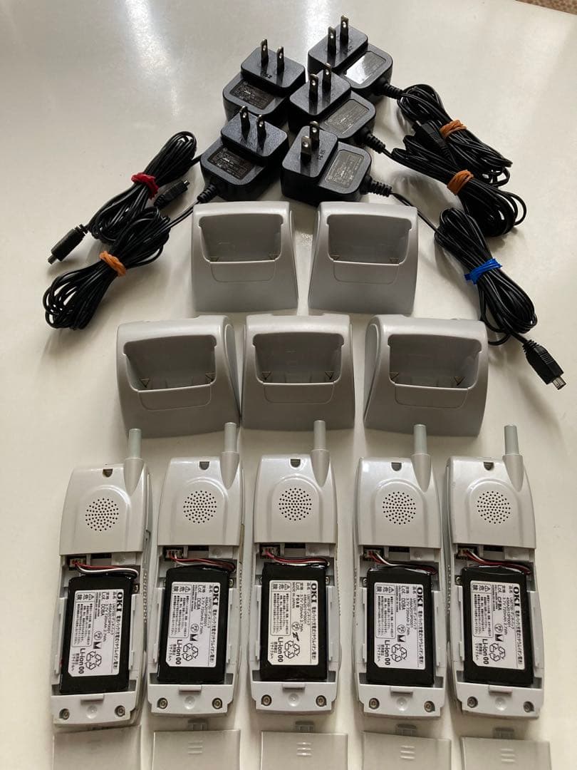 PHS子機 OKI オキ　UM7700 計5台セット　ナースコール中古