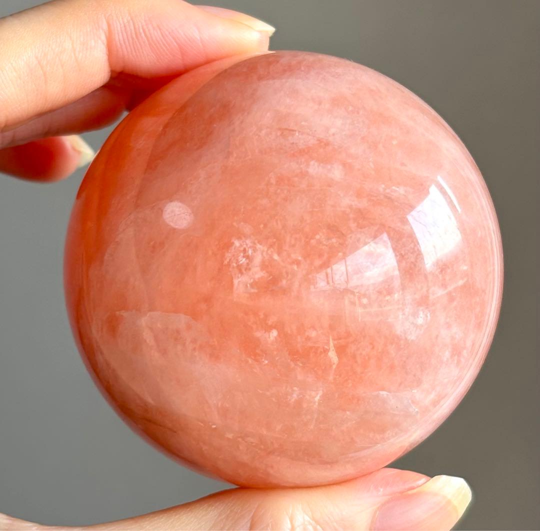 ラスト　凄くレア　高品質　ピンクオレンジ　モルガナイト　スフィア