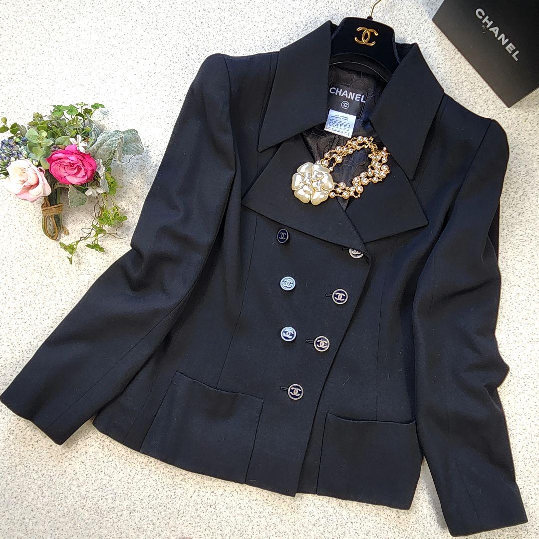 貴重✨CHANEL ココマーク ダブル リトル ブラック ジャケット ランウェイ