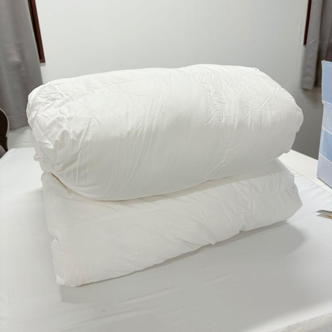 42開封済み　羽毛布団　ダブル　掛け布団　100％羽毛　詰め物1.4kg